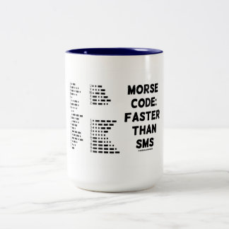 Morse Code: Schneller als SMS (International Morse Zweifarbige Tasse