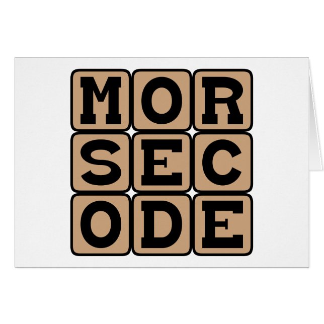 Morse Code, System of Dots and Dashes (Vorderseite (Horizontal))