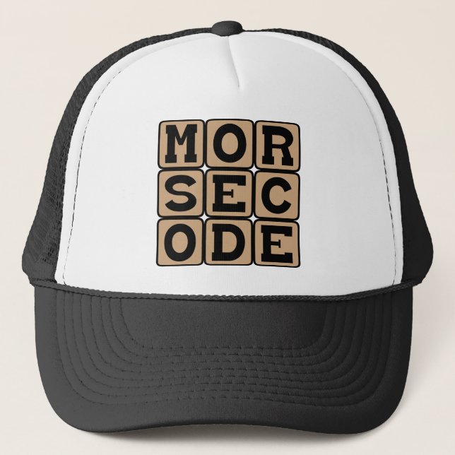 Morse Code, System of Dots and Dashes Truckerkappe (Vorderseite)