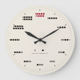 Morse-Code-Uhr - Stunden bei echter Signallänge Große Wanduhr