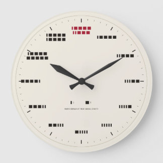 Morse-Code-Uhr - Stunden bei echter Signallänge Große Wanduhr