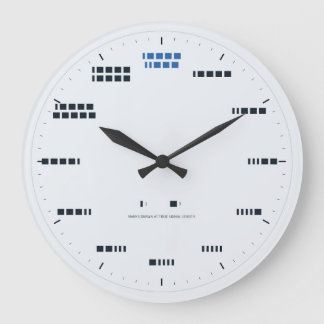 Morse-Code-Uhr - Wahre Signallänge, Frost Große Wanduhr