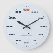 Morse-Code-Uhr - Wahre Signallänge, Himmelblau