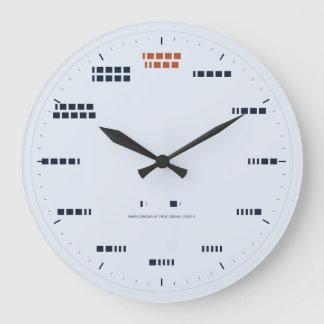 Morse-Code-Uhr - Wahre Signallänge, Himmelblau Große Wanduhr