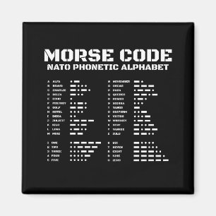 Morse-Code und NATO-Pädagogik-Design Magnet