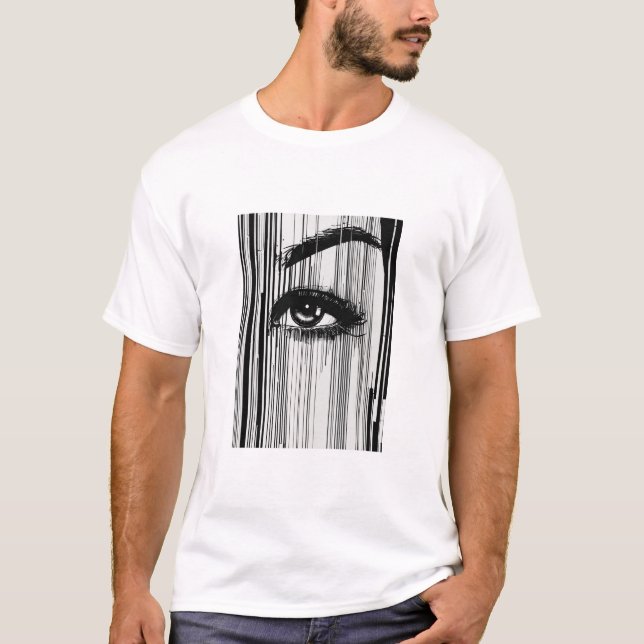 : "Morse Code Visage T-Shirt" T-Shirt (Vorderseite)