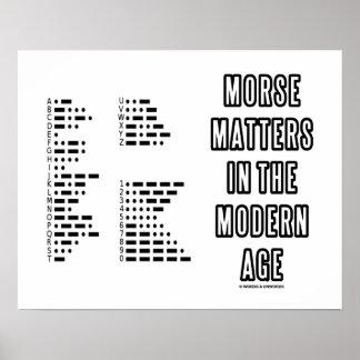Morse Matters in the modern age (Morse Code) Poster