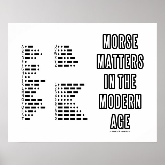 Morse Matters in the modern age (Morse Code) Poster (Vorne)