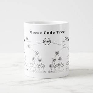Morsealphabet-Baum-Diagramm Jumbo-Tasse