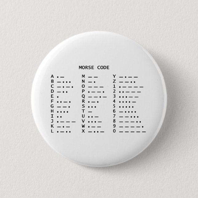 MORSEALPHABET BUTTON (Vorderseite)