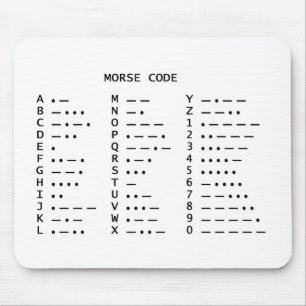 MORSEALPHABET MOUSEPAD