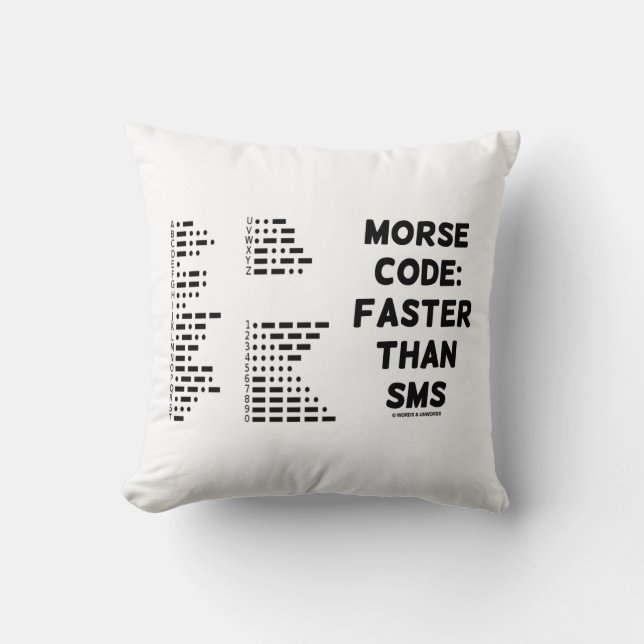 Morsealphabet: Schneller als SMS (internationales Kissen (Vorderseite)