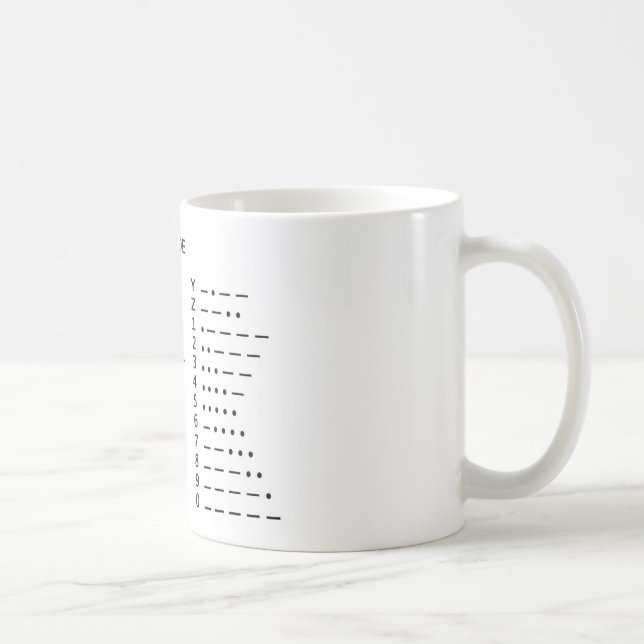 MORSEALPHABET TASSE (Rechts)
