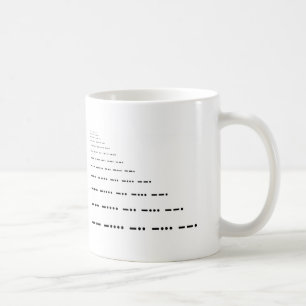 Morsealphabetrufzeichen-Tasse - besonders Tasse