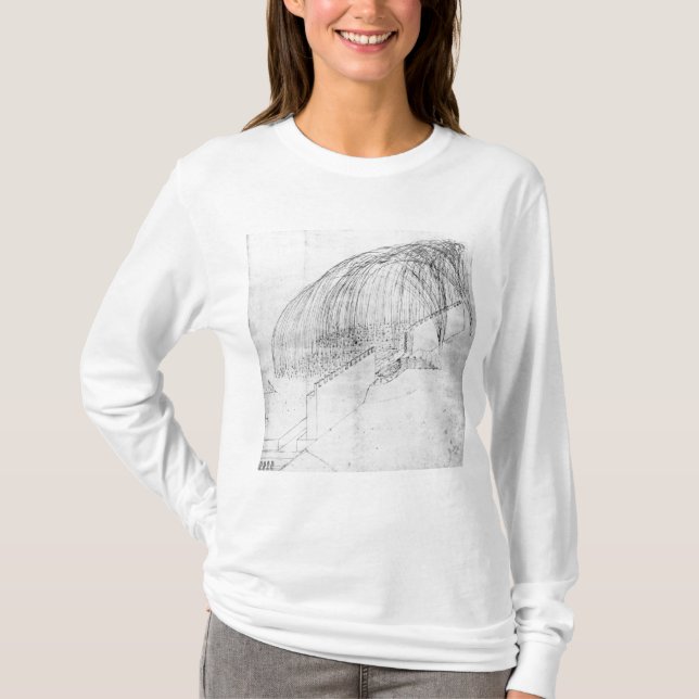 Mörser, die Steine über einer Wand in ein Fort T-Shirt (Vorderseite)