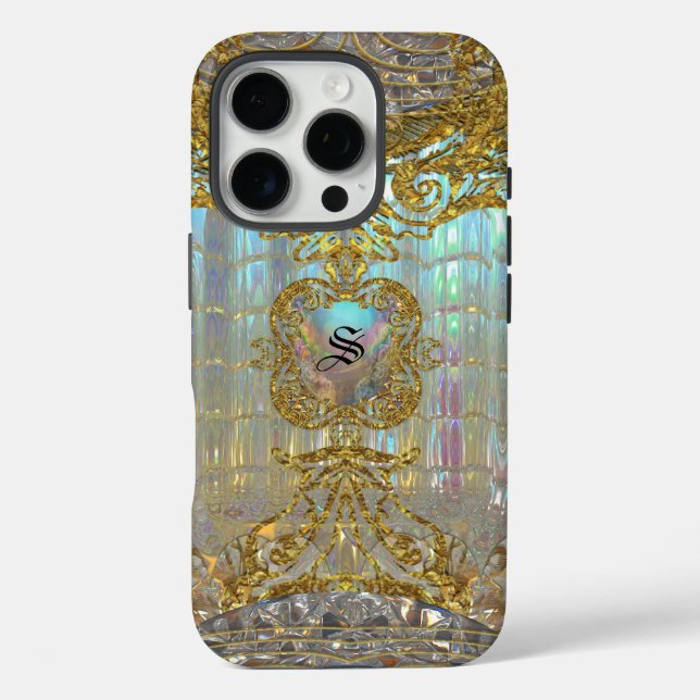 Morshnette Elegant Barock Monogramm Case-Mate iPhone Hülle (Rückseite)