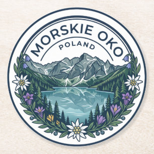 Morskie Oko Polen Runder Pappuntersetzer