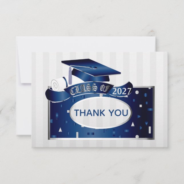 Mortar, Diploma Abschluss Vielen Dank für Ihre Ein Dankeskarte (Vorderseite)