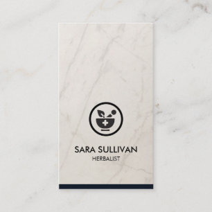 Mortar Pestle Kräutermedizin Visitenkarte