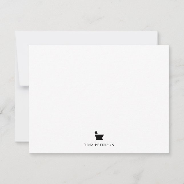 Mortar & Pestle Pharmacy School Graduate Gift - Mitteilungskarte (Vorderseite)