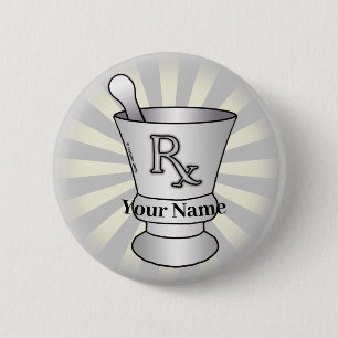 Mortar und Pestle individuelle Name Button