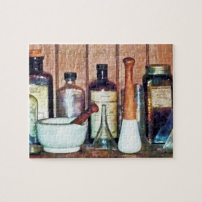 Mortar und Pestle und Pestle Puzzle (Horizontal)