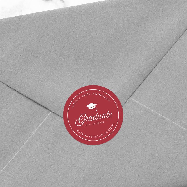 Mortarboard-Skriptbearbeitung Runder Aufkleber (Von Creator hochgeladen)