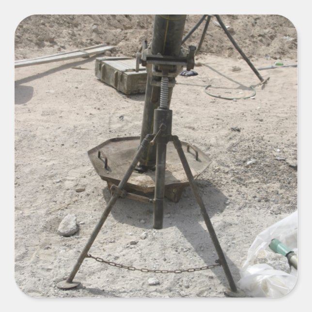 Mortarhren Quadratischer Aufkleber (Vorderseite)