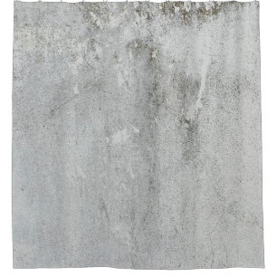 Mortarwand in grauweißem Schwarz Duschvorhang