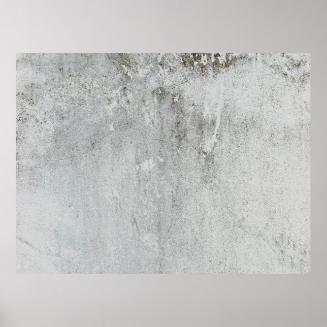 Mortarwand in grauweißem Schwarz Poster (Vorne)