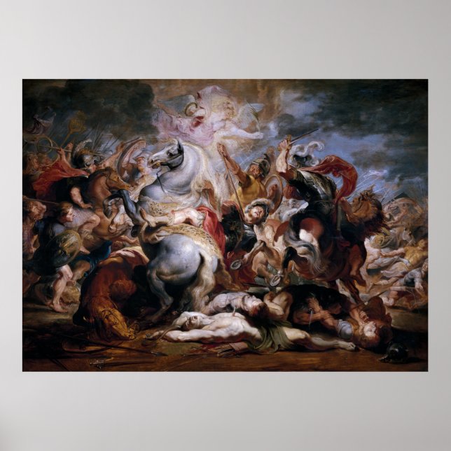 Morte di Decio Mure (Bozzetto) von Peter Paul Rube Poster (Vorne)