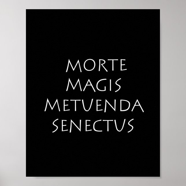 Morte magis metuenda senectus poster (Vorne)