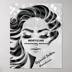 Mortician Studio Eyelash Silver Gray Danke Poster