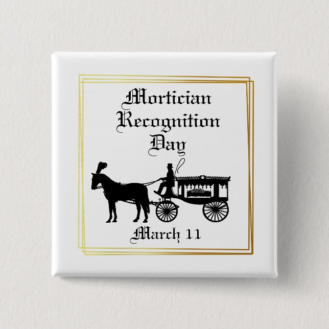 Mortikertasten der Hearse-Silhouette Button (Vorderseite)