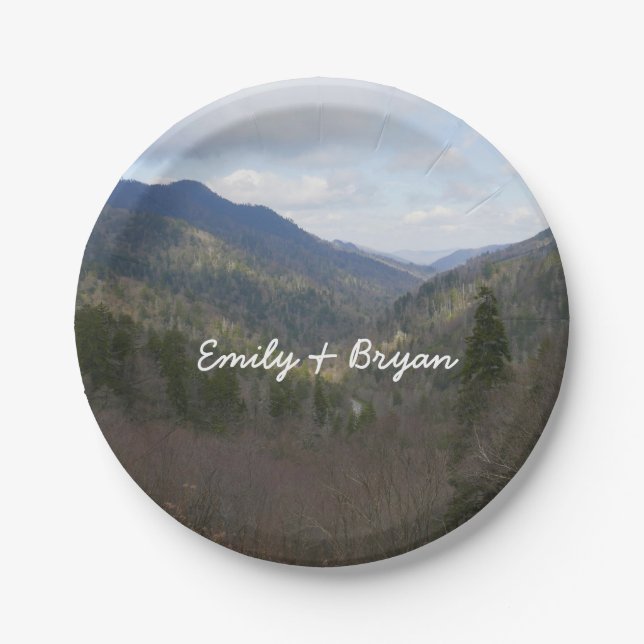 Morton Blick auf die Großen Smoky-Berge Pappteller (Vorderseite)