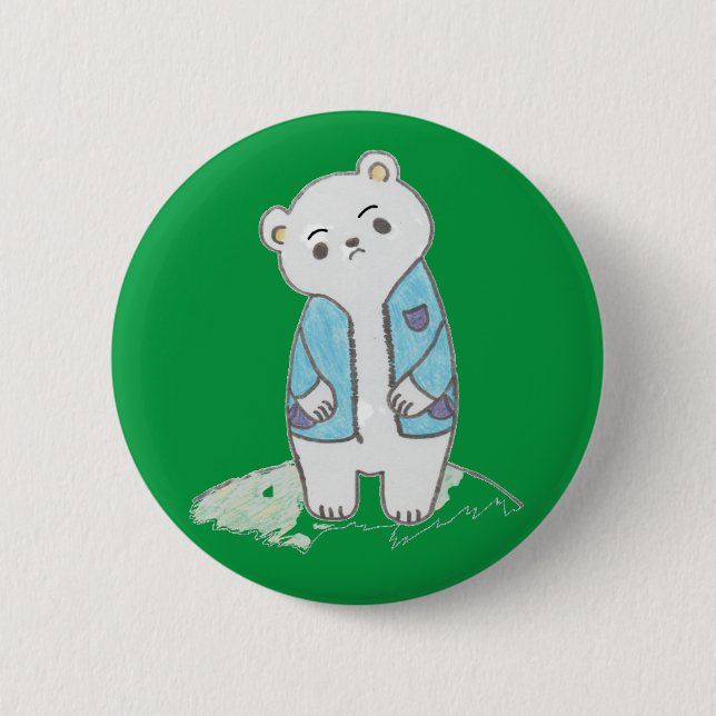Morton the salty bear Button/ Button (Vorderseite)