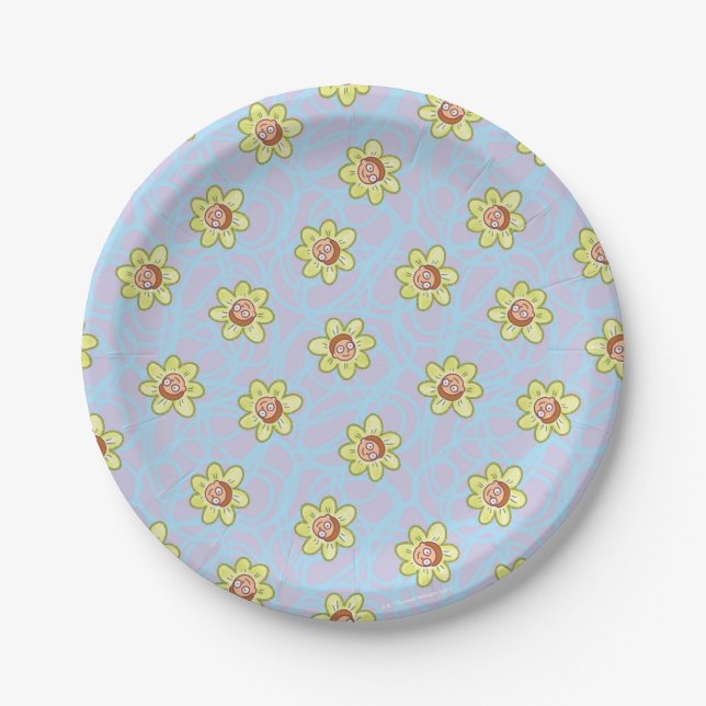 Morty Blume Pattern Pappteller (Vorderseite)