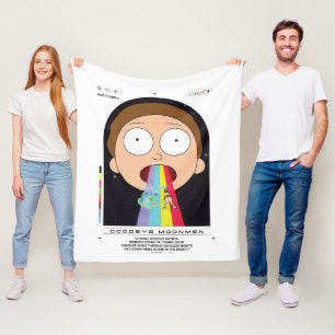 Morty Goodbye Moonmen Zitat Graphic Fleecedecke
