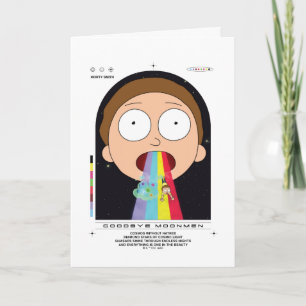 Morty Goodbye Moonmen Zitat Graphic Karte