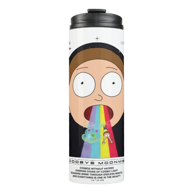 Morty Goodbye Moonmen Zitat Graphic Thermosbecher (Vorderseite)