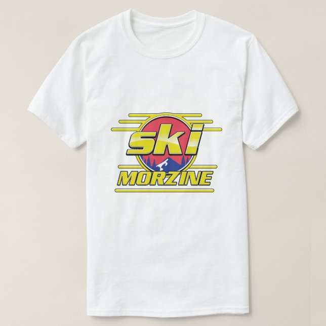 Morzine France Ski 80er Logo T-Shirt (Design vorne)