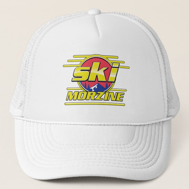 Morzine France Ski 80er Logo Truckerkappe (Vorderseite)