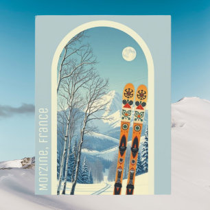 Morzine Frankreich Ski-Postkarte Postkarte
