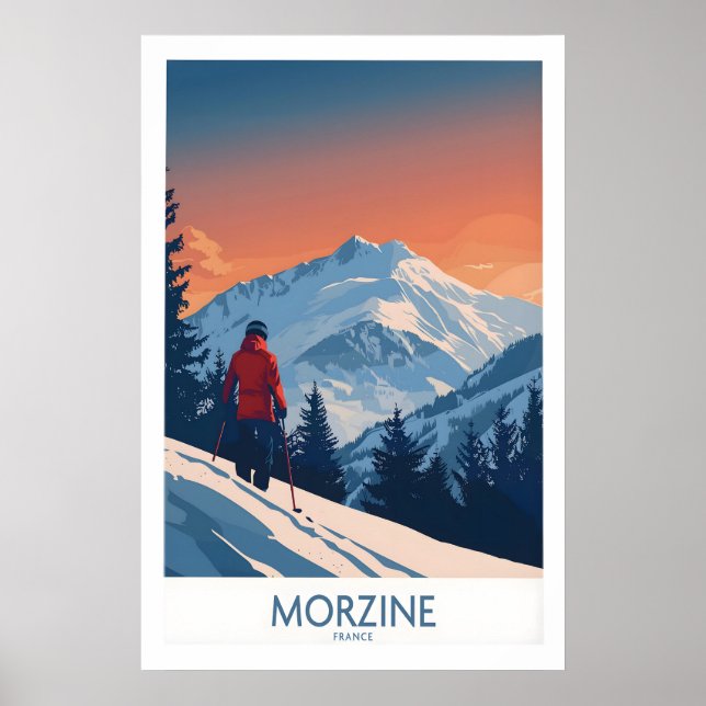 Morzine Ski Print - Frankreich 1 Poster (Vorne)
