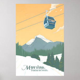 Morzine Skigebiet Reiseplakat Poster