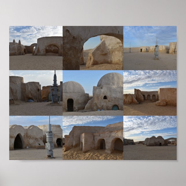 Mos Espa auf dem Planeten Tatooine Poster (Vorne)