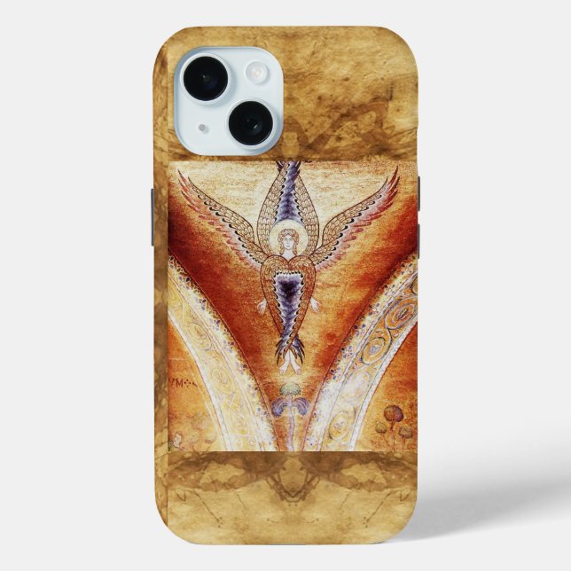 MOSAIC ANGEL Parchment Monogram Case-Mate iPhone Hülle (Rückseite)