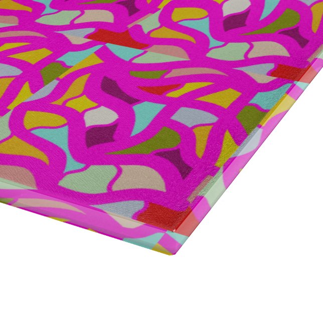 MOSAIC ART PATTERN GEMISCHTE FARBEN SCHNEIDEBRETT (Ecke)