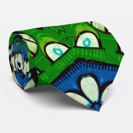 Mosaic Blue Green Hippie Boho Mandala Krawatte