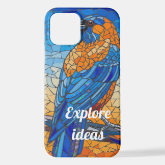 mosaic blue jay gothic halloween phone case iPhone 12 hülle